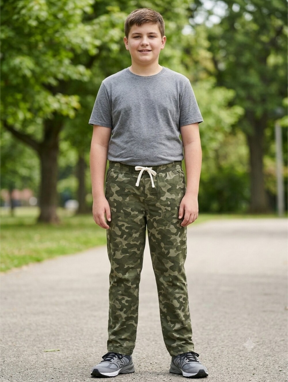 Wonder Nation Boy Husky Youth Camo Pull On Pants